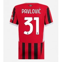 Camisa de time de futebol AC Milan Strahinja Pavlovic #31 Replicas 1º Equipamento Feminina 2024-25 Manga Curta